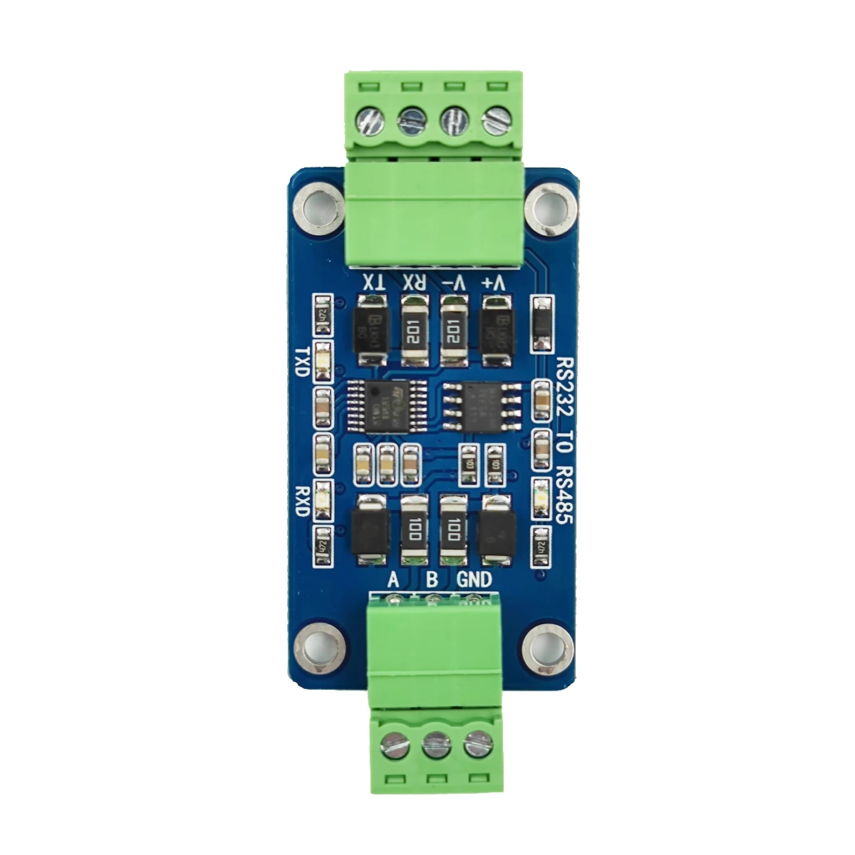 Industrial RS232 to RS485 module Serial port debugging assistant Serial port conversion module 3.3V or 5V power supply