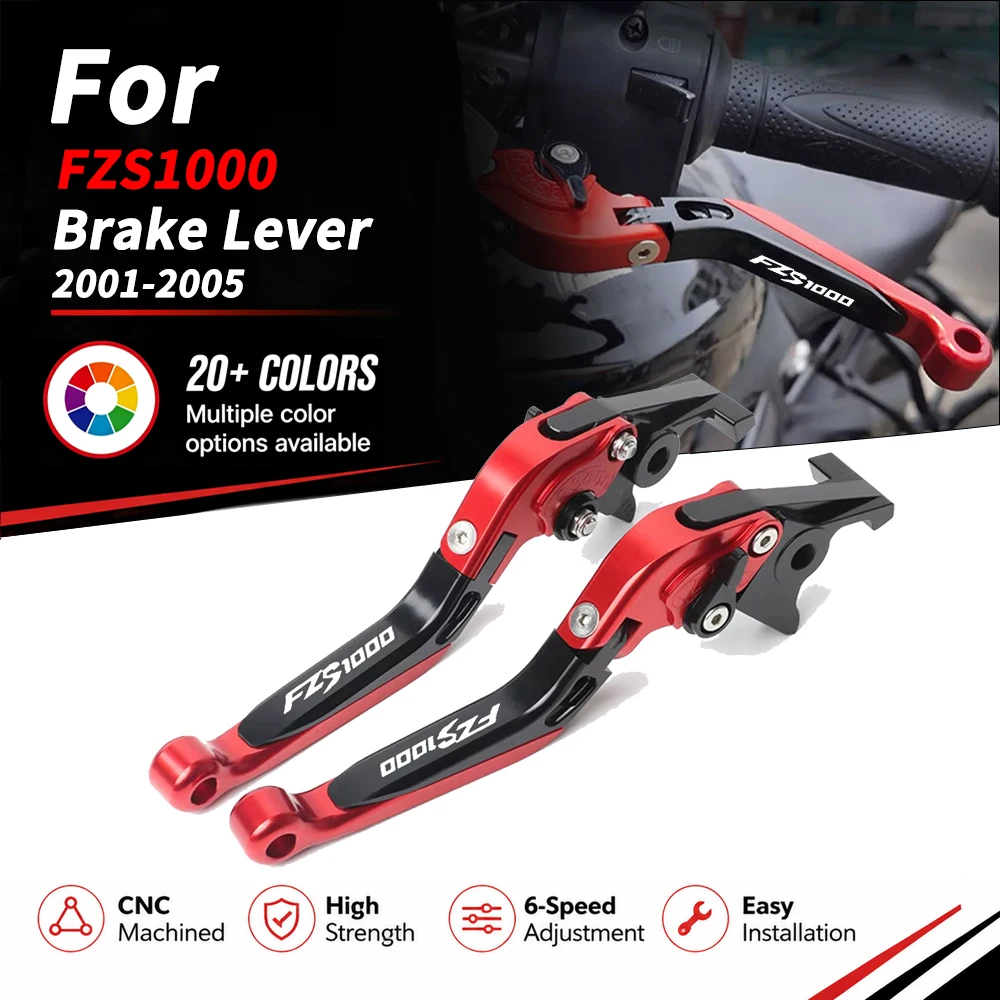 Cnc Aluminum Adjustable Brake Clutch Levers - Per FZS1000 FAZER 2001-2005 FZS 1000