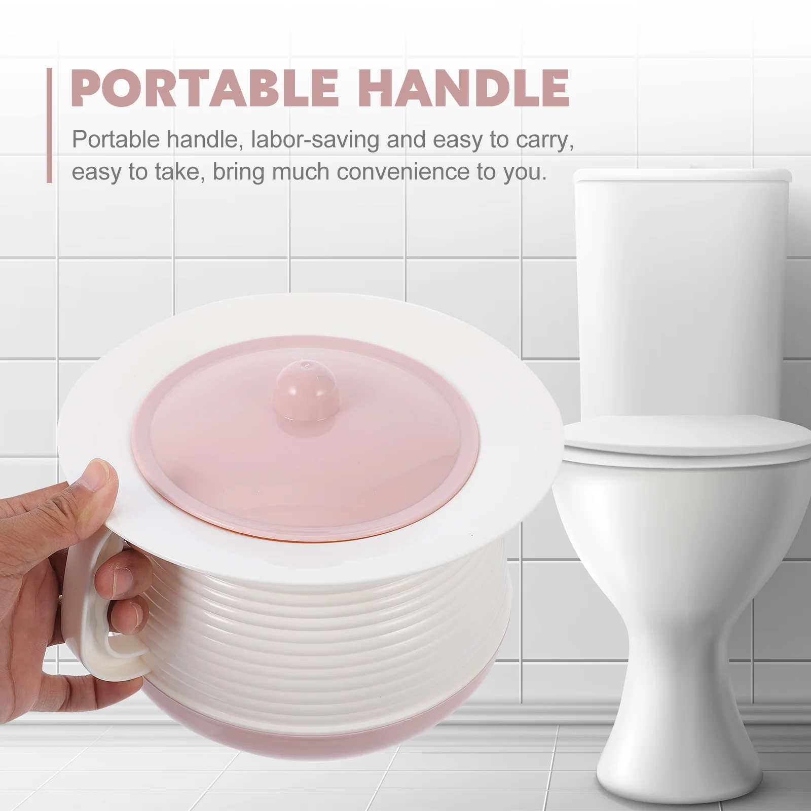 Thickened Elder Chamber Pot Durable Plastic Portable Urinal Bucket Lid Handle For Home Use Spittoon Elderly Children Household