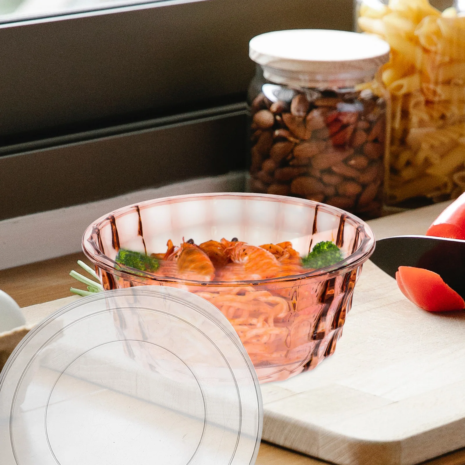 

3pcs Fresh Box Bento Salad Storage Containers Green Vegetable Food Holders Kitchen Sealing Case Portable Easy Clean
