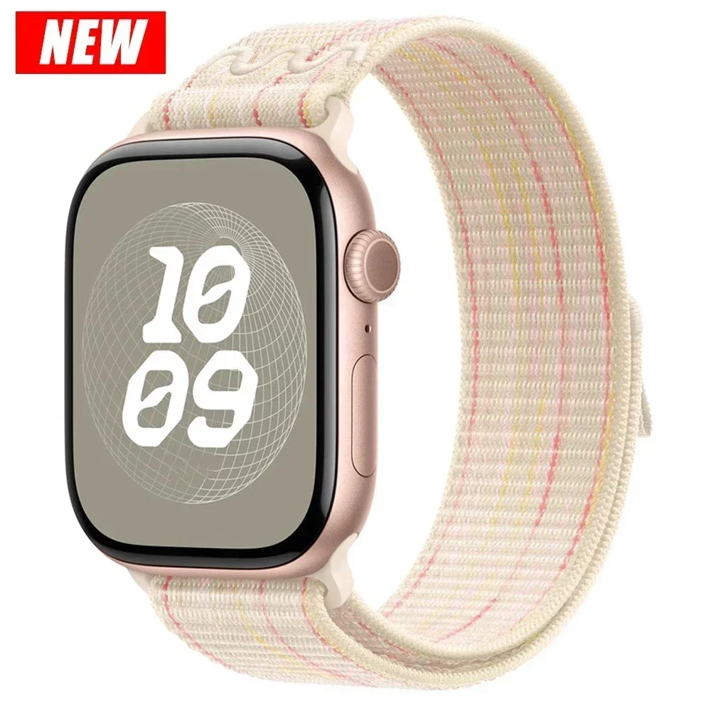 Armbänder für Apple Watch Band 45 mm 46 mm 42 mm 49 mm 44 mm für Nike Nylon Sport Loop Armband Correa iWatch 10 9 8 7 6 5 4 SE Ultra 2 – Detail 17