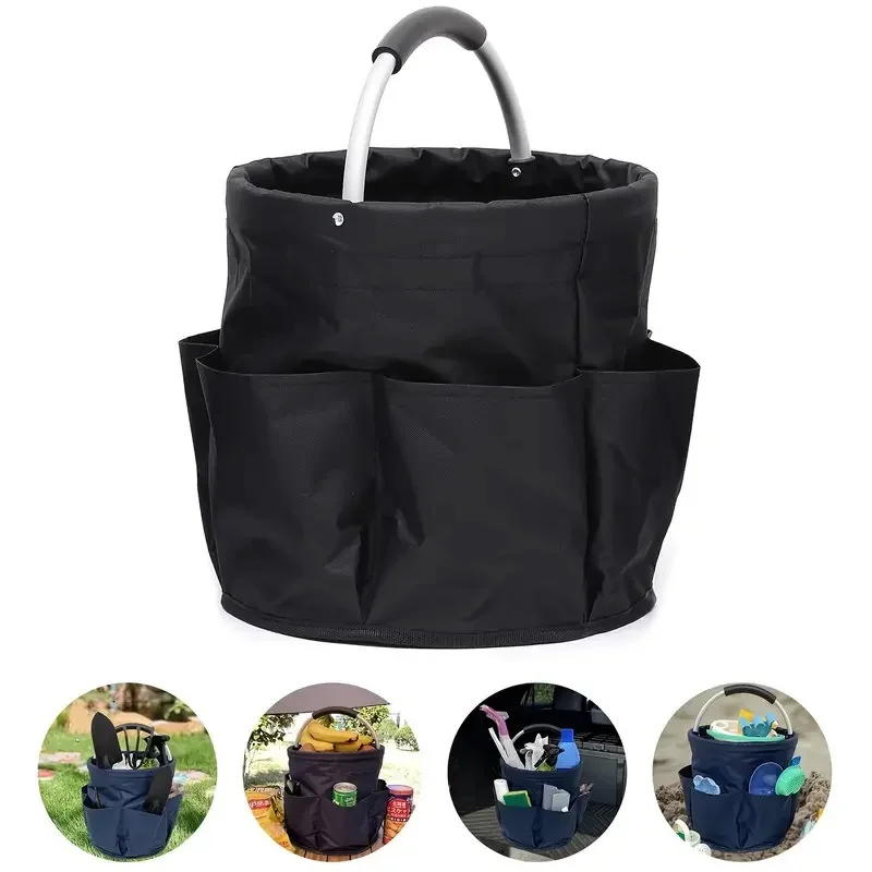 

Oxford Portable Outdoor Picnic Tool Multifunctional Foldable Beach Storage Basket Home Toiletry Garden Storage Bag