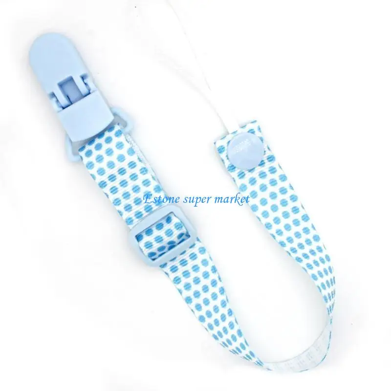 

090B Dummy Nipple Leash Strap Soother Holder Cartoon Print Pacifier Clip Chain Holder