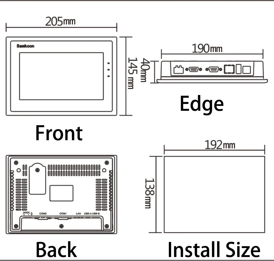 PLC New 4.3 inch EA043A Support Samkoon EA-043A Sam-Koon HMI touch screen 480*272 Human Machine Interface Display