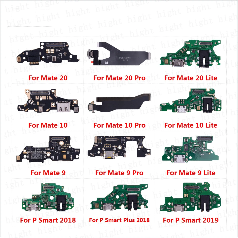 

Charging Port Connector Board Parts Flex Cable For HuaWei Mate 20 10 9 Pro Lite P Smart Plus 2019 With Microphone Mic
