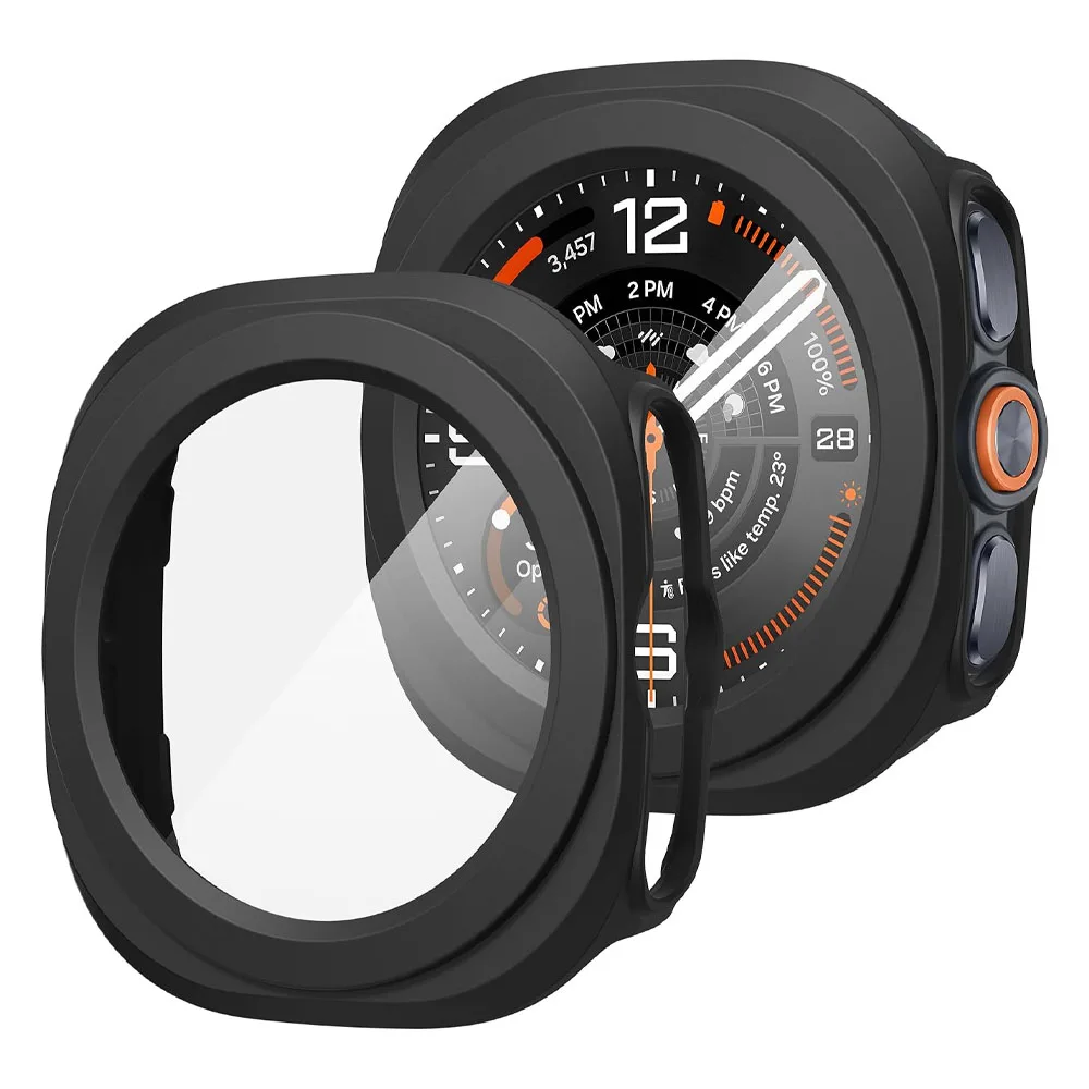 Screen Protector for Samsung Galaxy Watch Ultra 2 Case 47mm Tempered Glass Hard PC Bumper Galaxy watch Ultra 2 Cover Protective