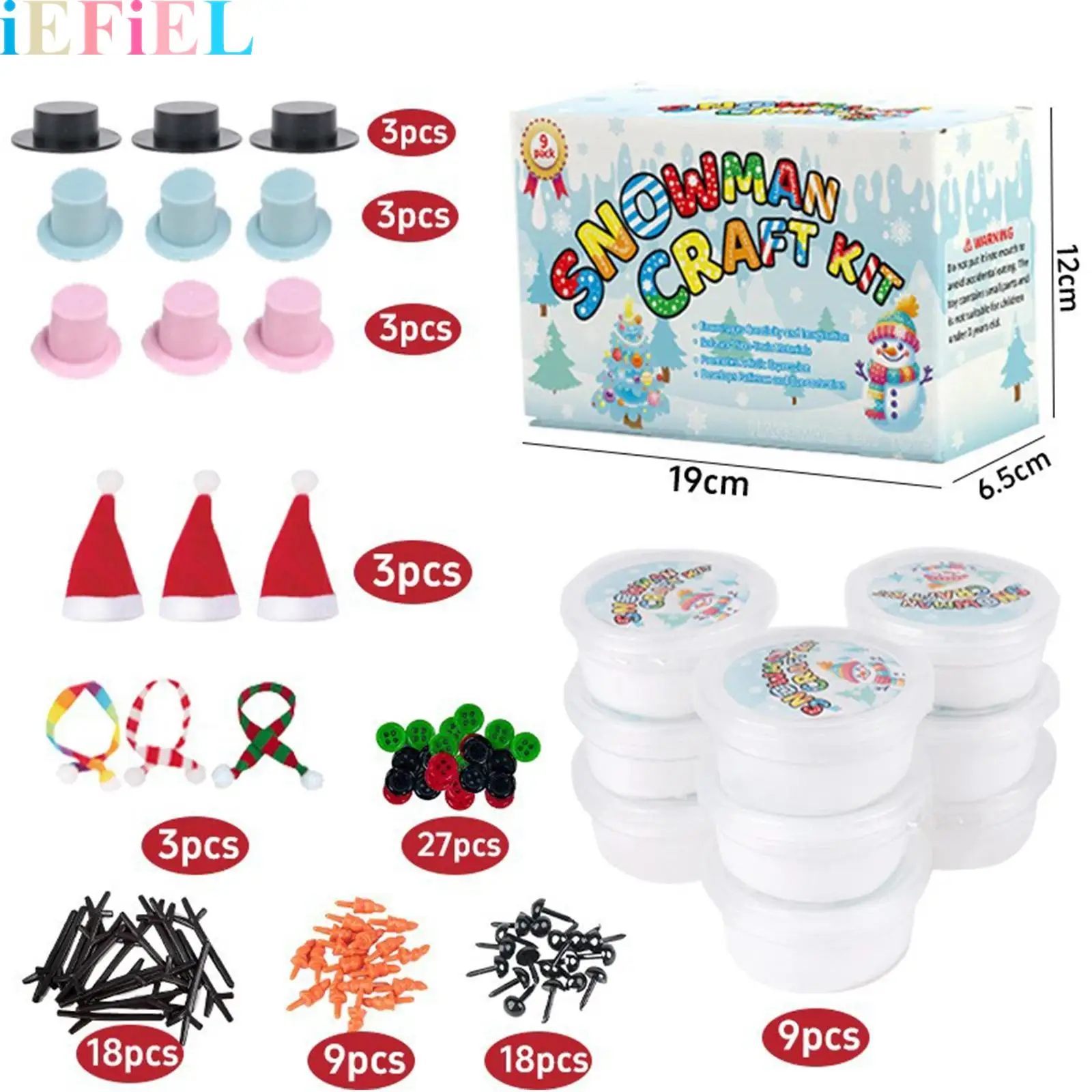 

DIY Snowman Kit Snowman Crafts for Kids Modeling Clay Snowman DIY Kit Christmas Stocking Stuffers Christmas Crafts Xmas Gift