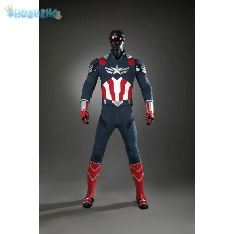 Sam Wilson cosplay superhero Captain 4 Falcon costume shoes movie high quality bodysuit party Halloween combat men suit new set