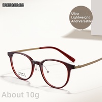 DIEDIESEE New Anti Blue Light Pure Titanium Eyeframe Retro TR90 Male And Female Round Frame Optical Prescription Eyeframe 2A55