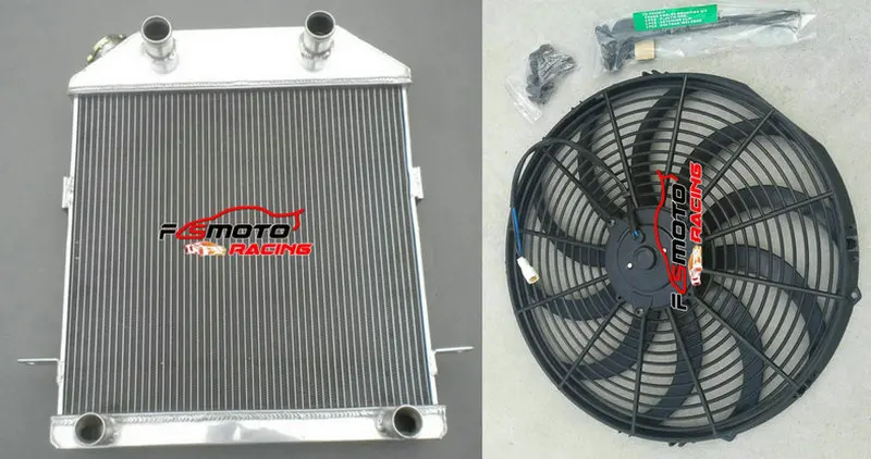 3Row Aluminum Radiator + Fan For Ford / Mercury Car Flat Head V8 1939 1940 1941 39 40 41