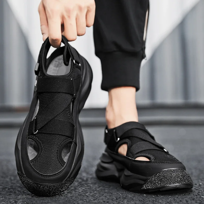 Men's Sandals Breathable Casual Shoes for Men Outdoor Non Slip Beach Sandals 2024 New Male Platform Sandalias Zapatillas Hombre