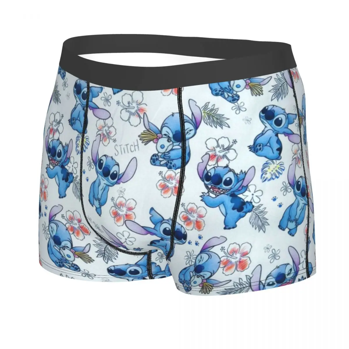 Custom Stitch Pattern Underwear Men Stretch Cute Kawaii Boxer Briefs Shorts Panties Soft Underpants For Male