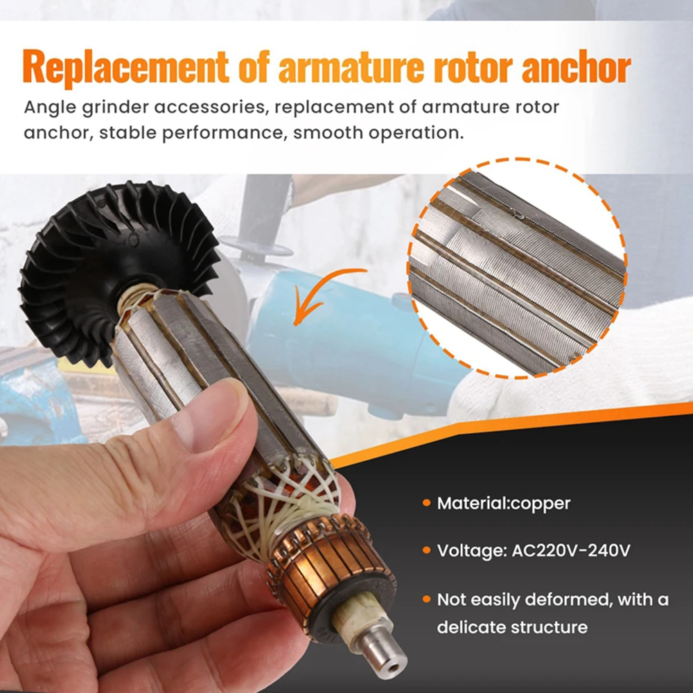 محرك AC220V ، مطرقة كهربائية ، حديد التسليح ، لدوار بوش GWS7-100 GWS7-100T GWS7-100ET GWS7-125 GWS7-125T GWS7-125ET