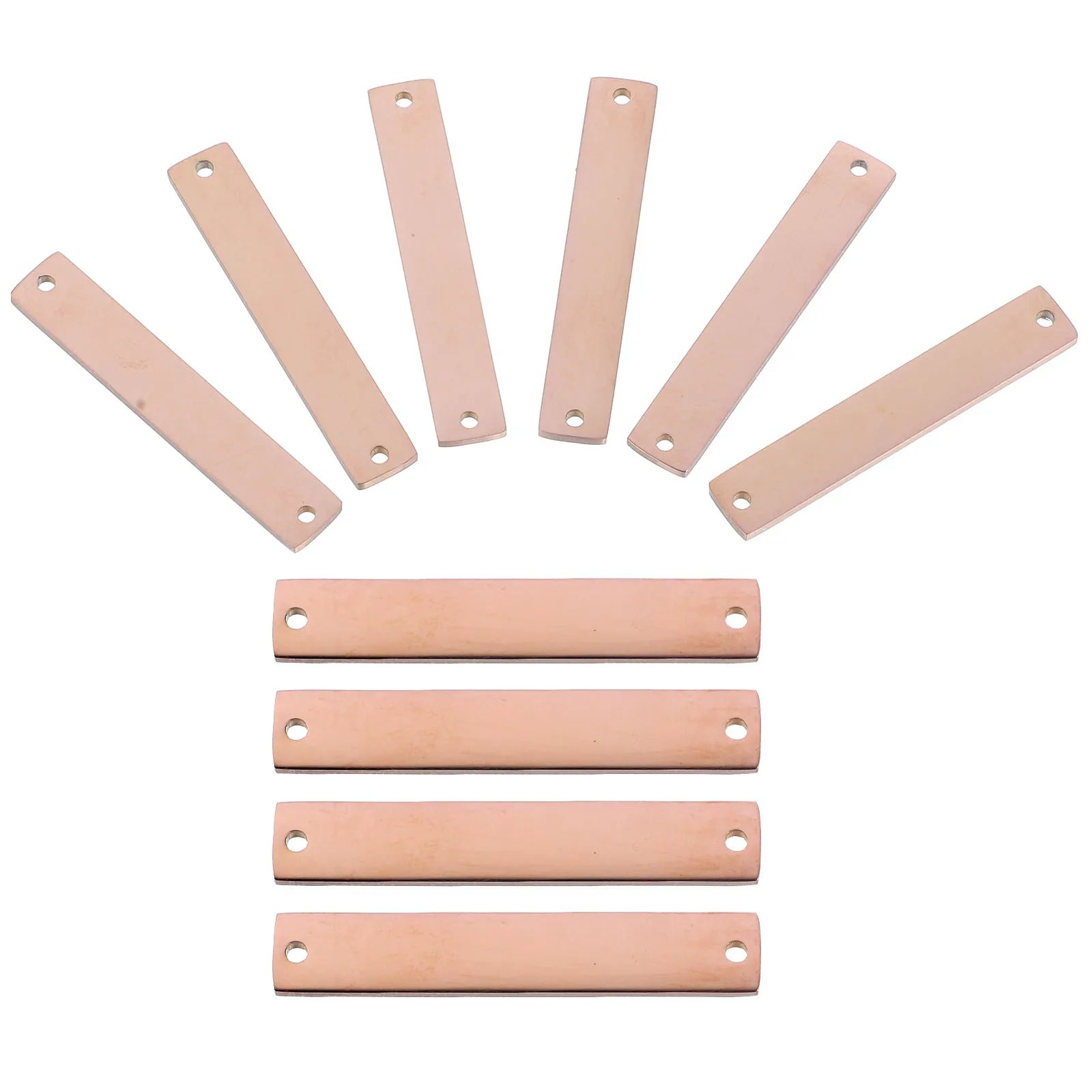 

Rose Gold Blank Bar Dual Hole Connector Girls Accessories DIY Jewelry Stainless Steel Making