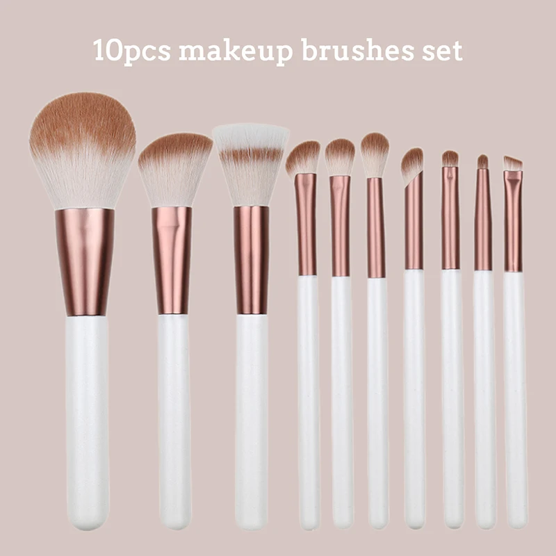 

New 10 Makeup brushes set Caramel Milkshake Color Contouring Face Brush eyebrow brush Eyeshadow Brush Novice makeup tool