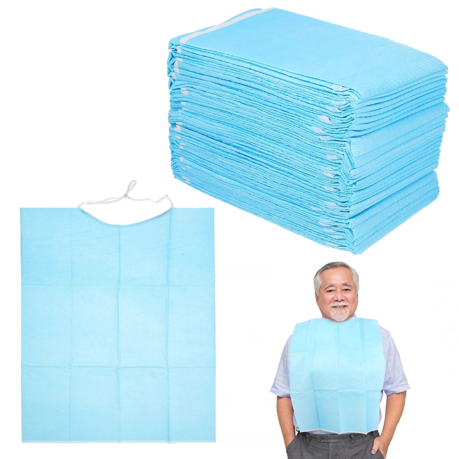 

8 Pack Rice Pocket for The Elderly Elders Bibs Apron Portable Nursing Materials Waterproof Feeding Washcloths Baby