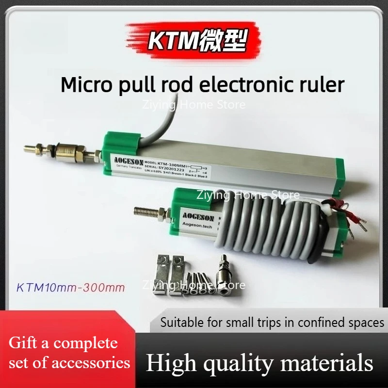 

Micro KTR 10 25 50 75 300mm Linear Displacement Sensor Reset Electronic Ruler Miniature Spring Displacement Transducer