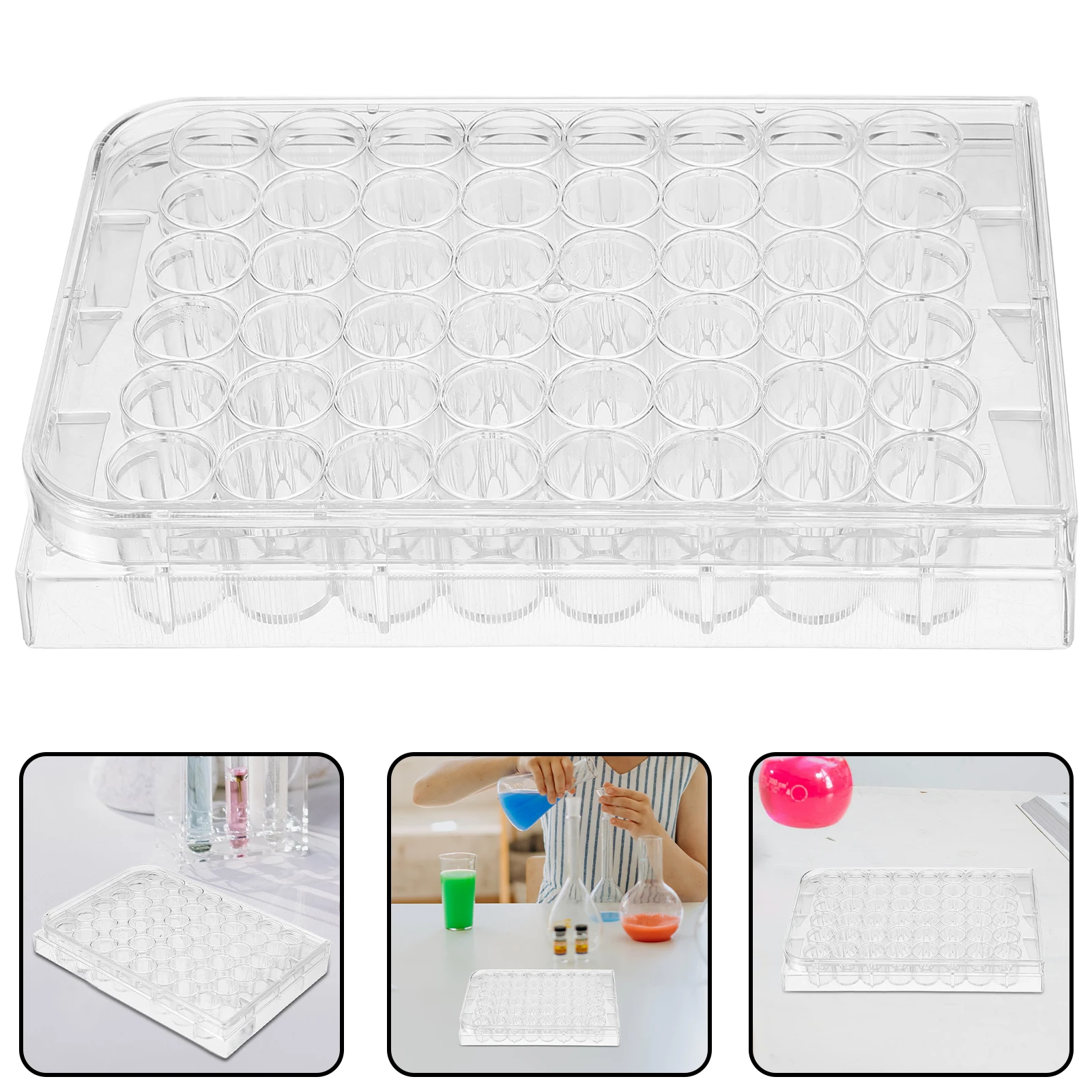 

48 Holes Cell Culture Tray Transparent Tissue Culture Plate Flat Bottom Suitable for Laboratory Equipment