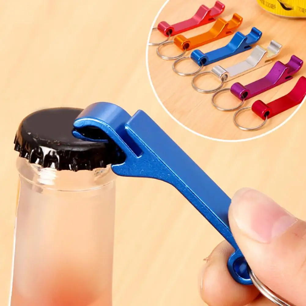 1pcs Portable Keychain Beer Bottle Opener 4 In 1 Pocket Aluminum Beer Wine Bottle Opener Can Nice Gift