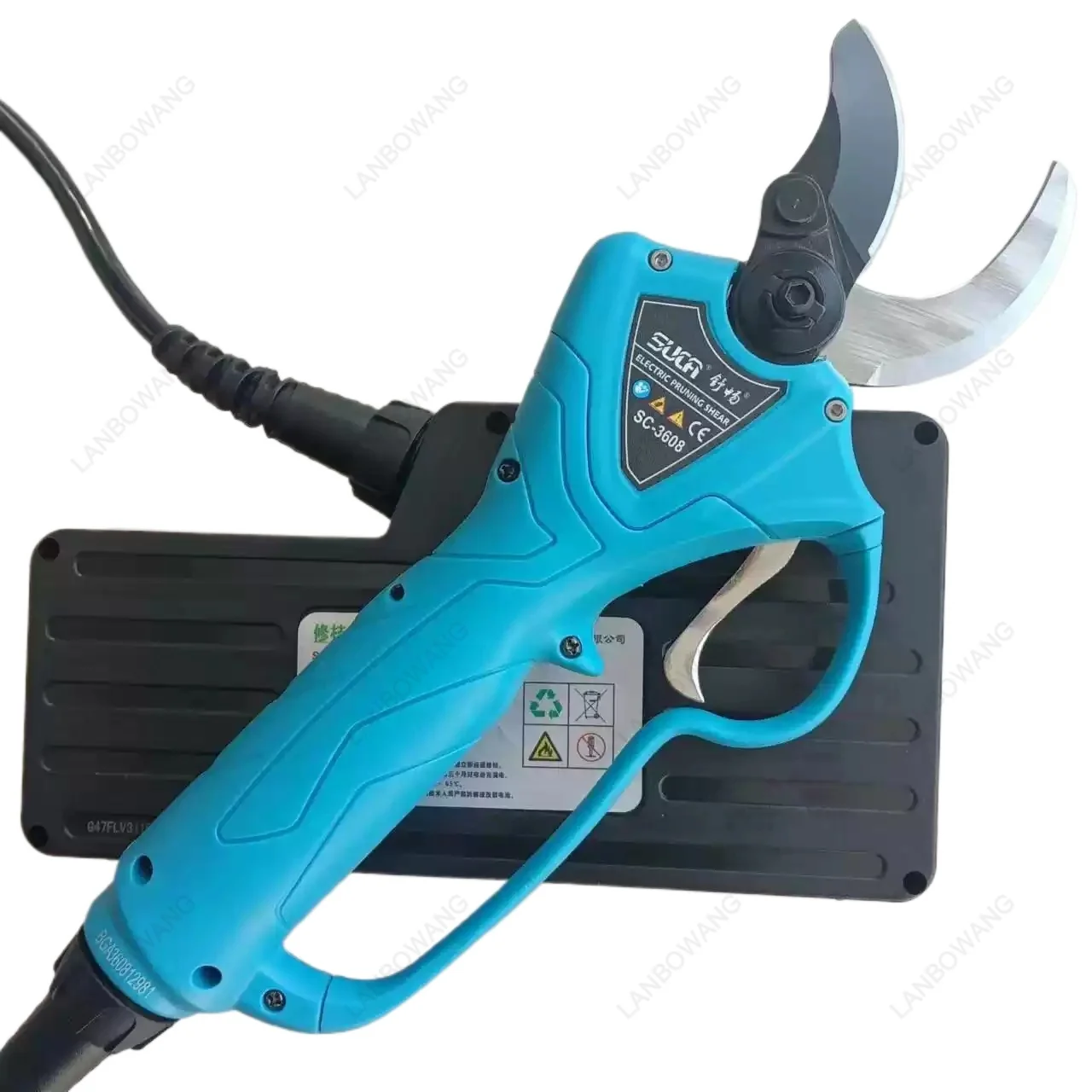 Lithium Battery Electric Pruning Shears 4CM Cutting Garden Scissors Fruit Tree High Branch Pruning Machine
