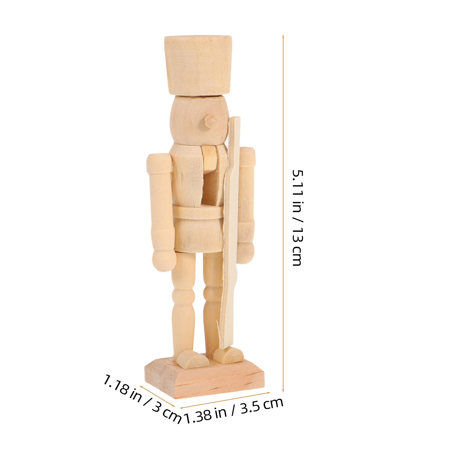 

3pcs Wooden Nutcracker Puppet Eco-Friendly Christmas Gift Diy Nutcracker Soldier Set Creative Design Safe Odorless