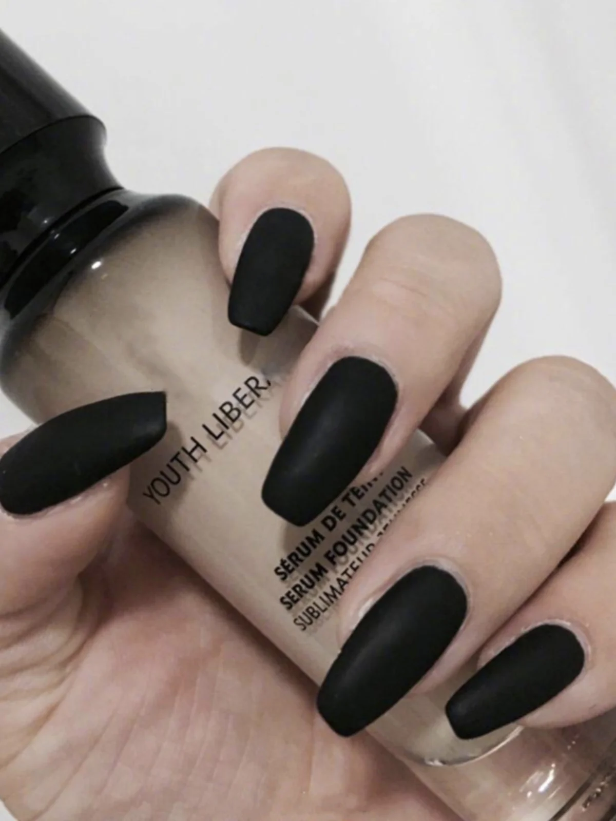 

Pure Bla Matte Ballet Sle Nail Tips Носимые накладные ногти Простой шикарный дизайн Трансграничные инструменты для дизайна ногтей для женщин