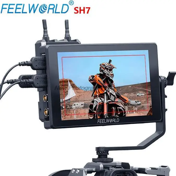 FEELWORLD SH7 7inch Portable Monitor Ultra Bright 2200nit On-camera Preview Monitor SDI HDMI-compatibe for Studio Photographic