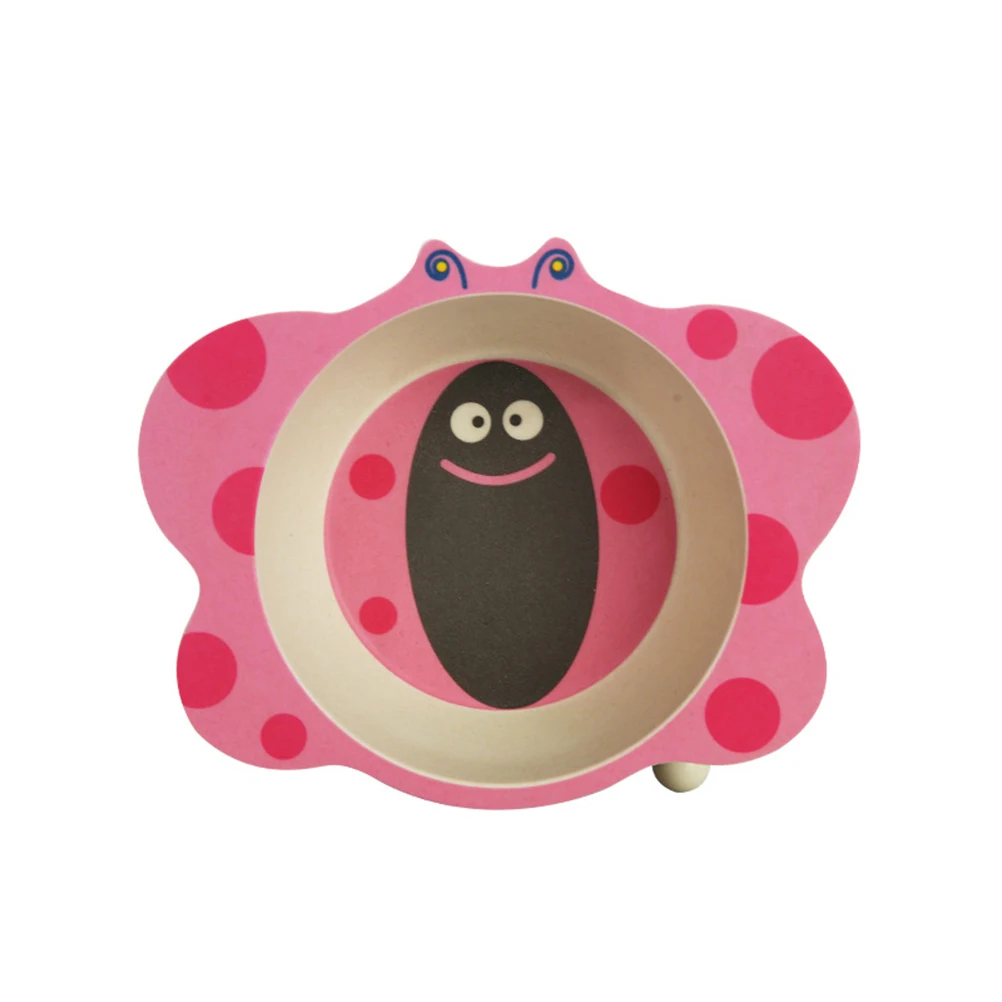 

Bamboo Fiber Kids Bowls Children Tableware Lightweight Stain Resistant Easy Clean Picnics Camping Outdoor Parties