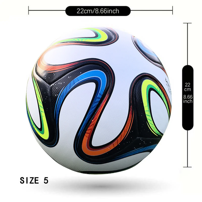 Balón de fútbol tamaño 5, pelotas profesionales para adultos, sin costuras, unidas, alta elasticidad, adiestramiento al aire libre, fútbol suave de PU