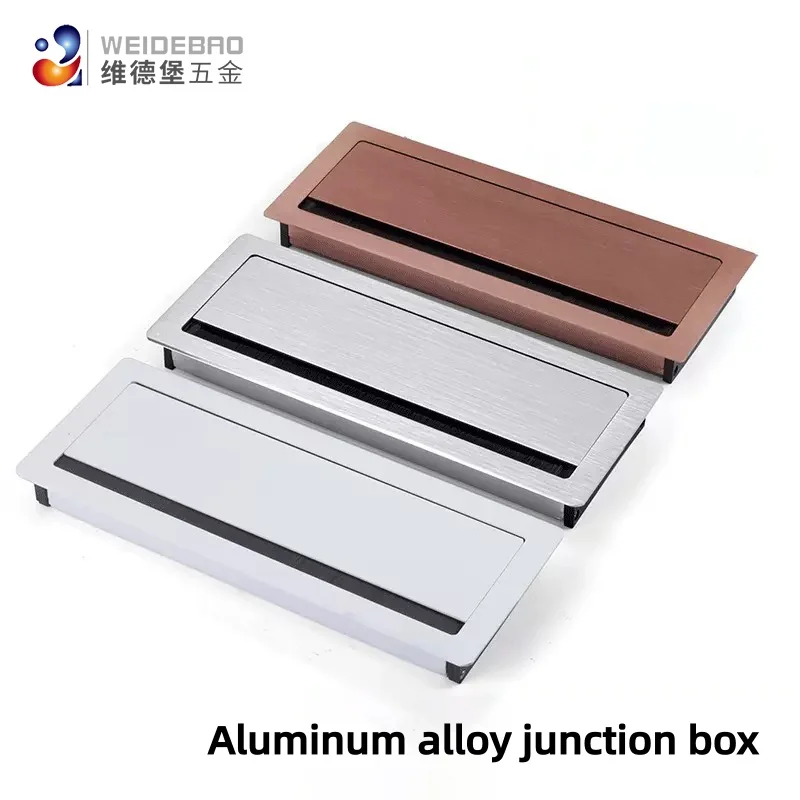 Aluminum Alloy Tabletop Cable Hole Cover, Threaded Box, Cable Cover Organizer, Suitable for Computer Tables