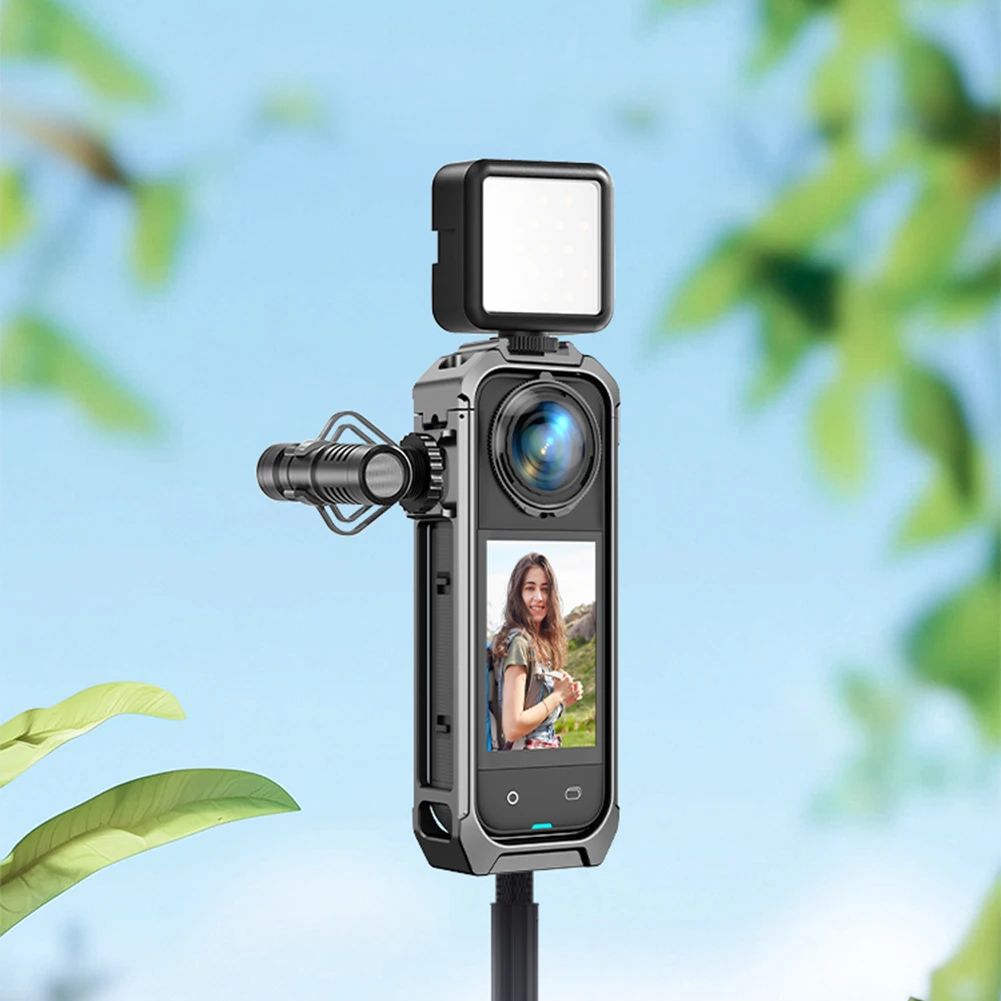 Jaula de marco de Metal/plástico para Insta360 X5, soporte de marco, carcasa protectora, soporte Compatible con accesorio Insta 360 X5