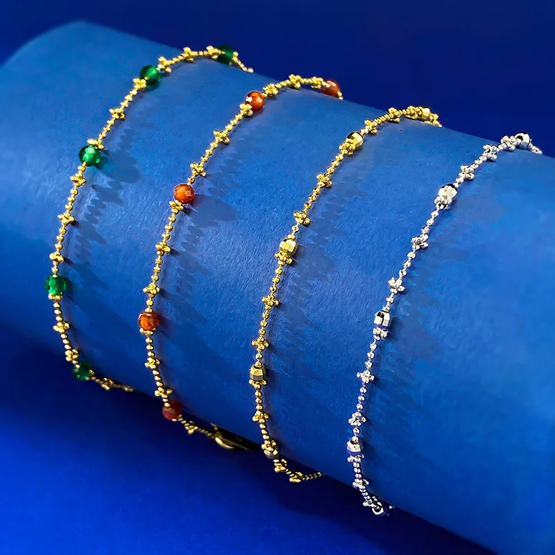 

S925 Silver Bracelet Sparkling Star River Fairy Chain High End Commuting Light Luxury Jewelry with Adjustable Length