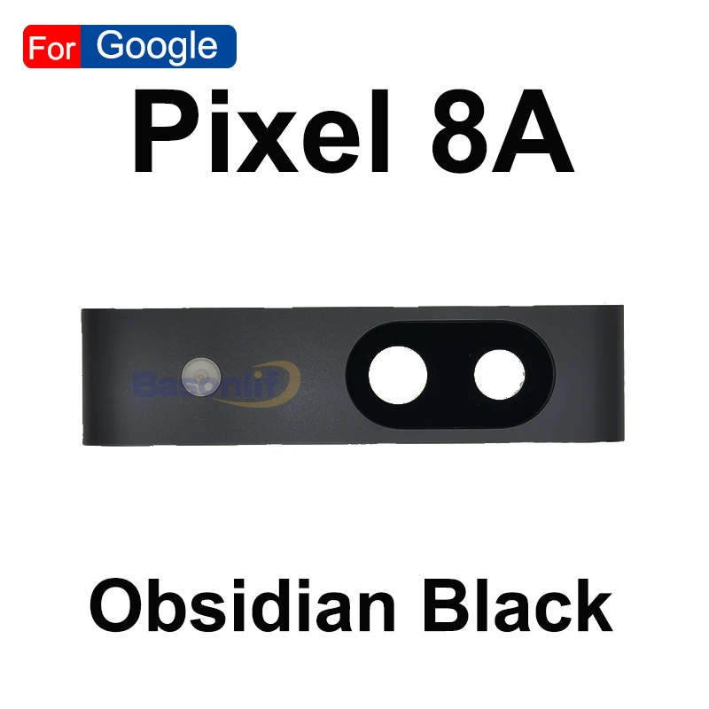 Basonlif Camera Lens With Frame For Google Pixel 8A Rear Back Camera Lens And Frame Replacement Part