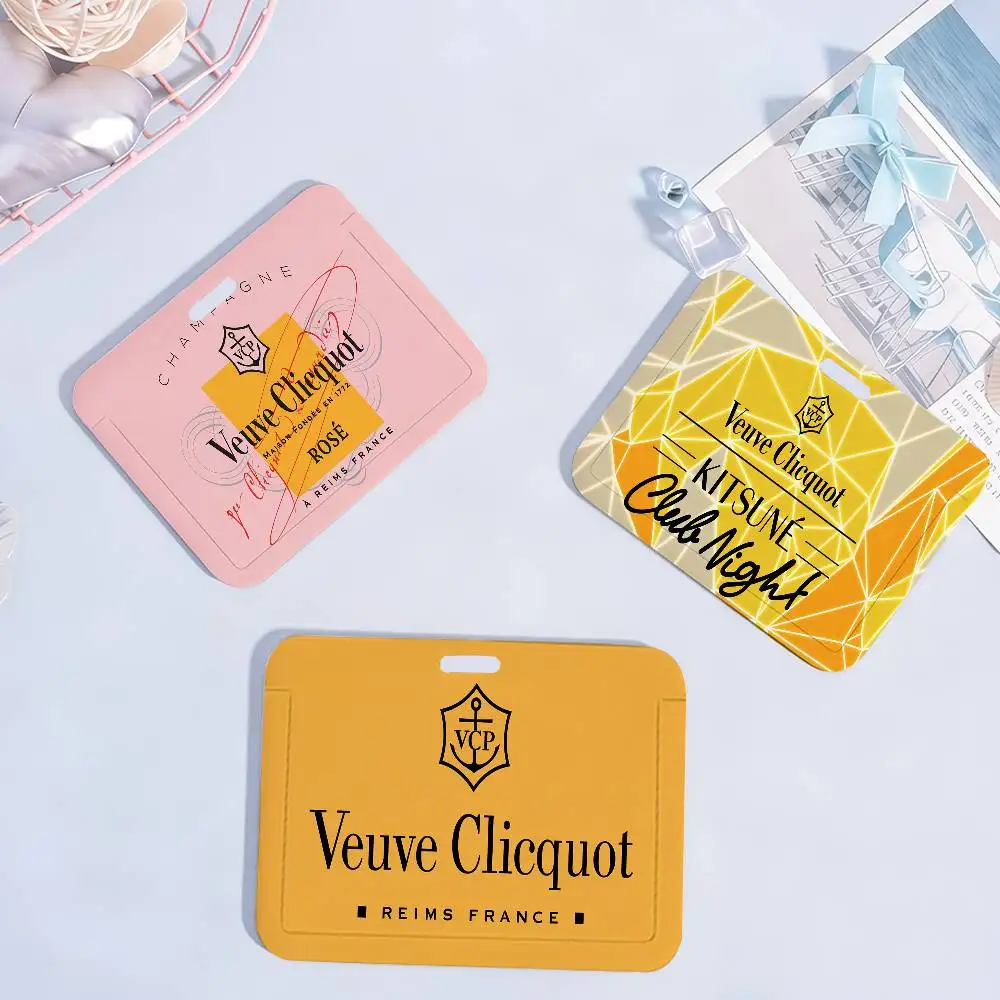 

Роскошный модный держатель для карт с логотипом Clicquot S.E.S. для студенческих карт питания, проездных на общественный транспорт и метро