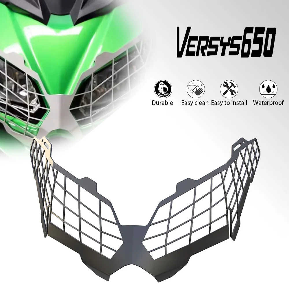 

FOR Kawasaki VERSYS 650 VERSYS1000 2015-2021 Headlight Head Light Lamp Grille Guard Protection 15-2018 Ninja 300 R 13-17 KLE1000