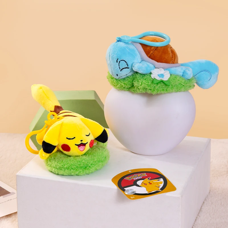 البوكيمون ألعاب من نسيج مخملي المفاتيح أنيمي الشكل بيكاتشو غص Bulbasaur بخ Eevee Charmander محشوة دمية قلادة لعبة