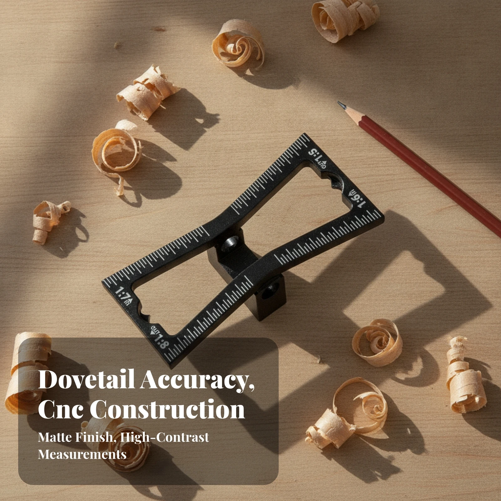 Swallowtail Marking Gauge Aluminum Alloy Swallowtail Layout Tool Marking Gauge with Laser-Engraved Graduations Accurate