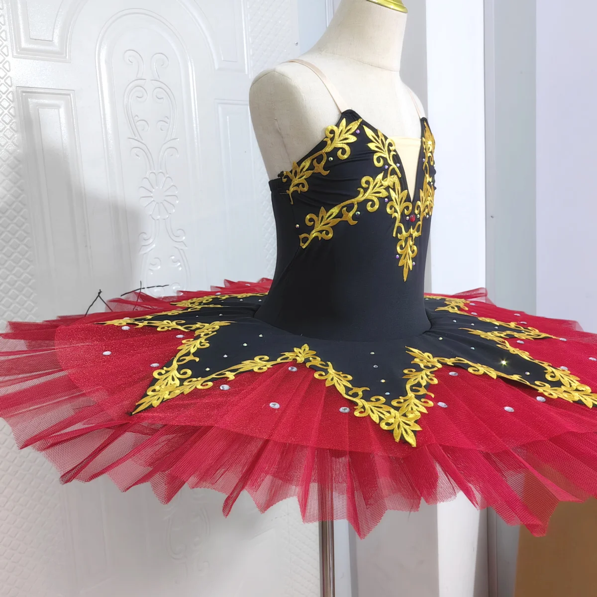 Spanish Red Professional Ballet Tutu Skirts Dance Performance Costumes