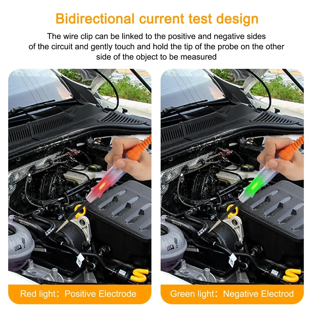 Voltage Circuit Tester 6V 12V 24V Auto Truck Diagnostic Test Tools Automotive Light Probe Pen Auto Repair Motorcycle Accessories