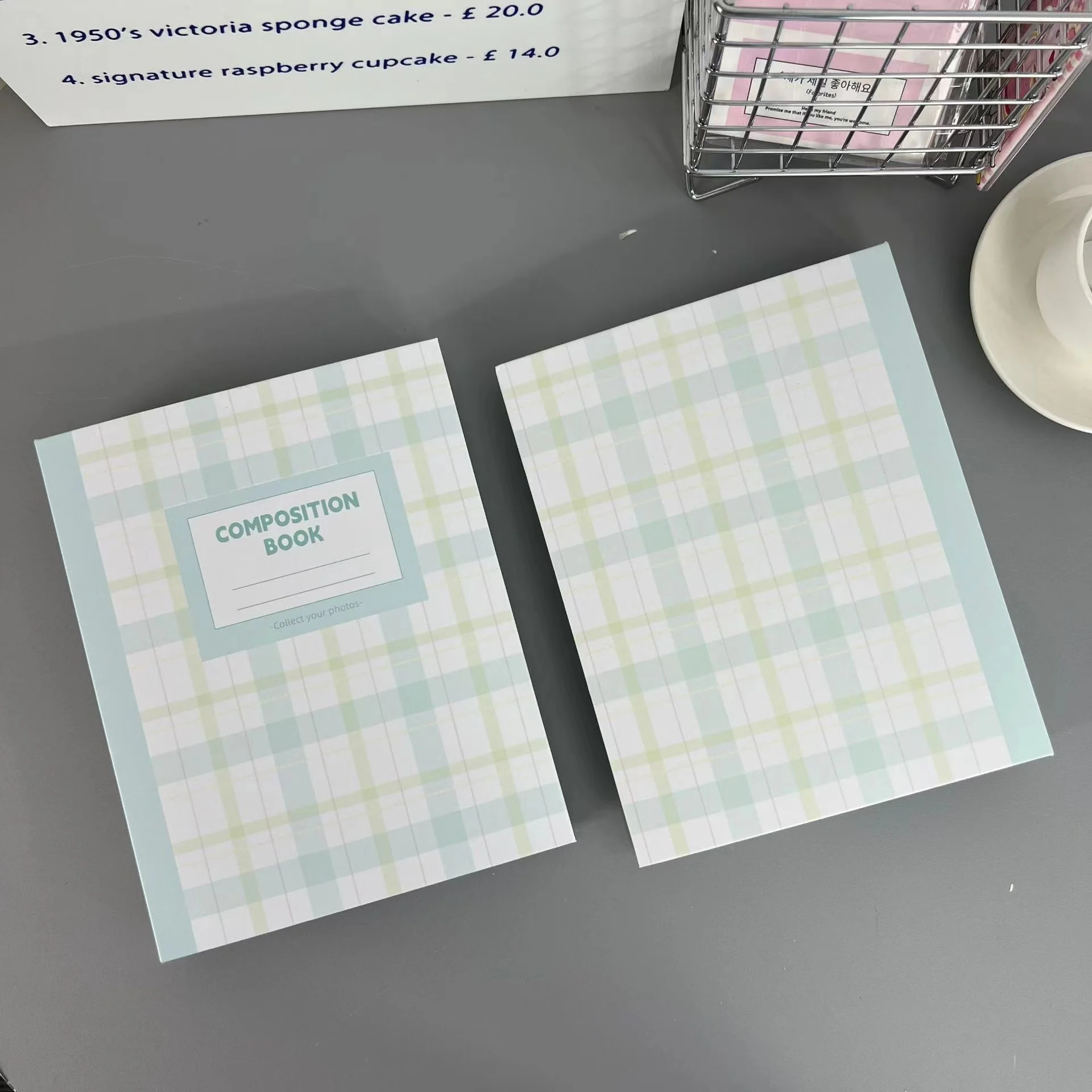 Ins Kawaii cream Plaid A5 Kpop Photocard Binder Collect Book Idol Photo Card Holder Photocard Album loose leaf card booklet