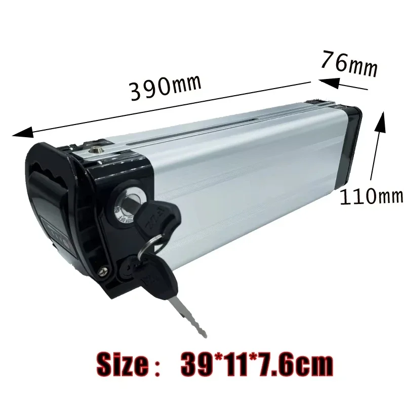 36V20Ah-70Ah 18650 Battery with Anti-theft Lock, 500W, Bottom Discharge Function, Used for Silver Fish Folding Bicycle Battery