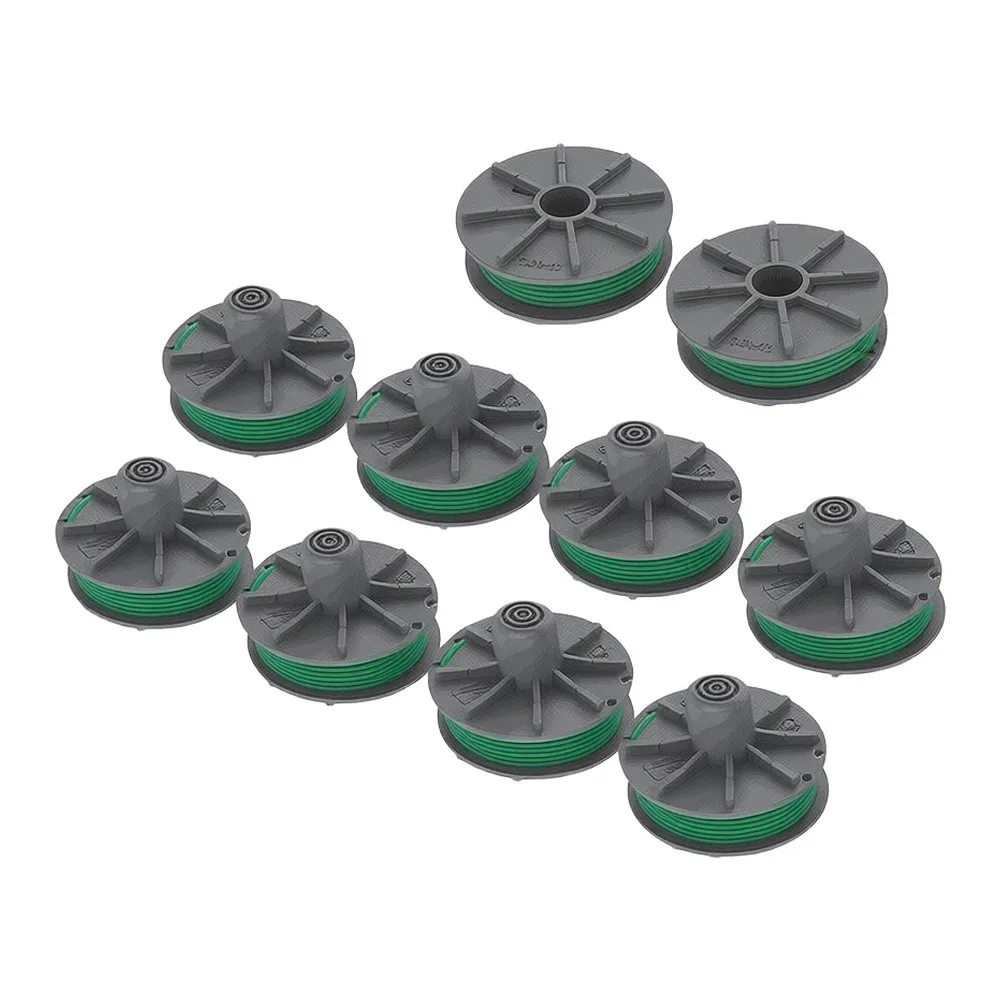 6/8/10pcs Trimmer Head Spools String Trimmer Replacement Spool For Lawnmower Grass Trimmer Garden Power Tool Accessories