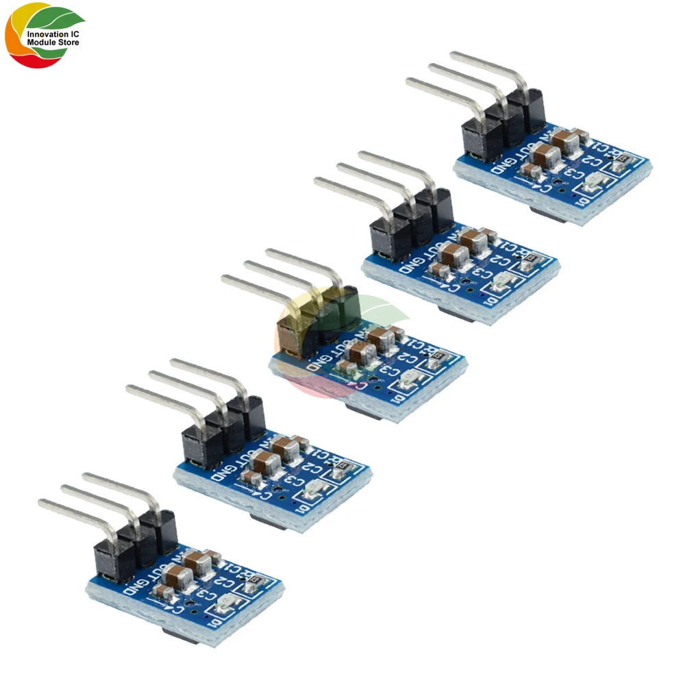 5PCS 3 Pins AMS1117 DC4.5V-7V to 3.3V Voltage Regulator Down Power Supply Buck 800mA Module