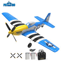 P51 Mustang 400MM RC Airplane 2.4G 4CH 6 Axis RTF One Key Aerobatic RC Aircraft with Xpilot Stabilization Warbird Plane