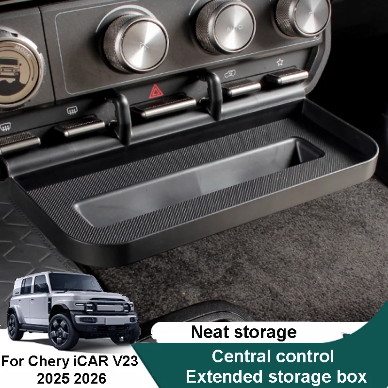 

For Chery ICAR V23 2025 Car Central Control Panel Expand Storage Box Shelf 1:1 Size Design Firmly Installed Interior Accessories