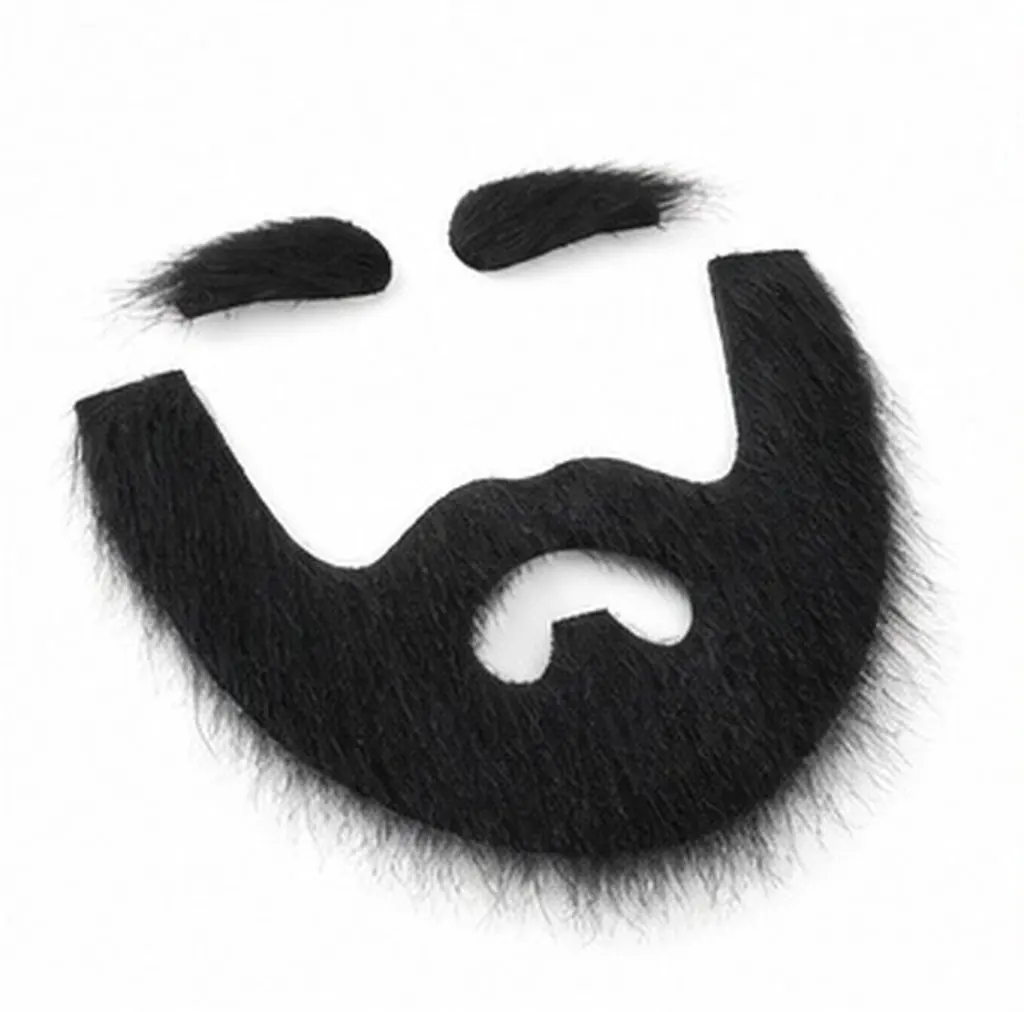 1Set Fake Beard False Eyebrow Cloth Lightweight Comfortable Costume Prop for Carnival Masquerade Movie Props Party Supply