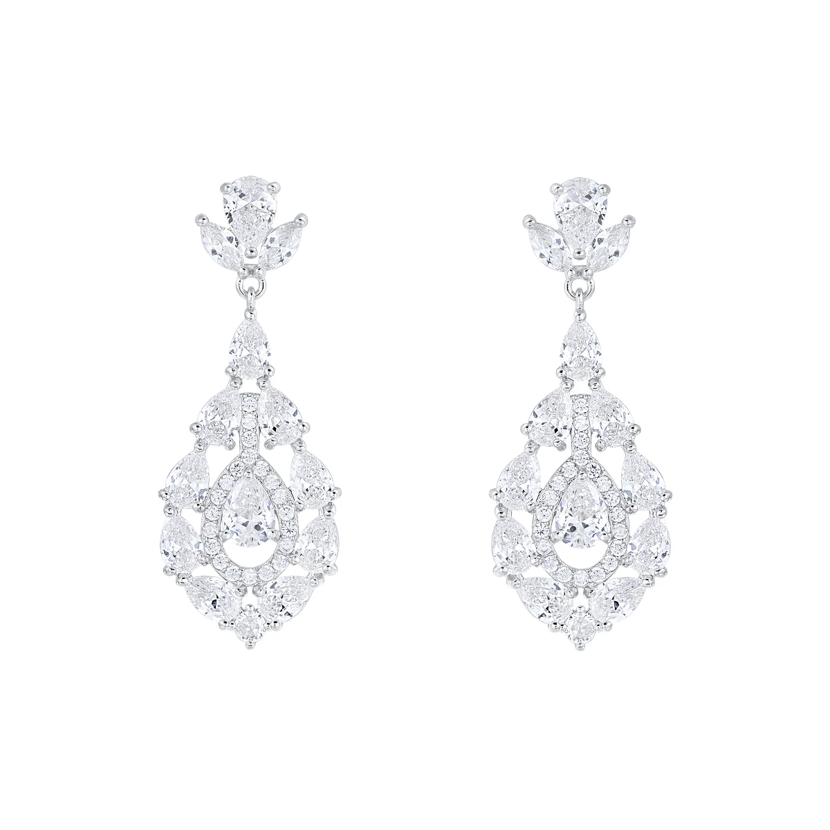 WEIMANJINGDIAN Brand New Arrival Cubic Zirconia Wedding Bridal Dainty Drop Earrings