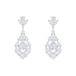 WEIMANJINGDIAN Brand New Arrival Cubic Zirconia Wedding Bridal Dainty Drop Earrings