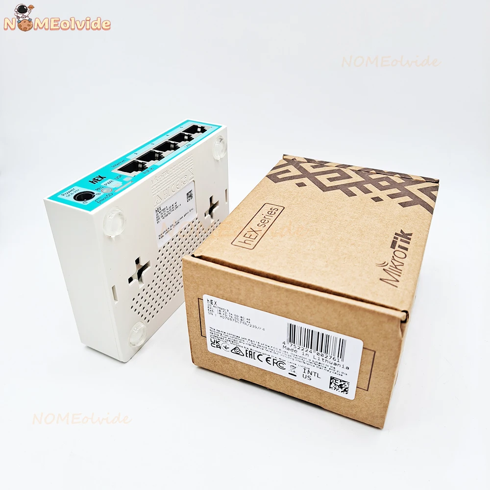 Original MikroTik Gigabit Ethernet Router hEX RB750Gr3 Router Supports 5 10/100/1000 Mbps 5 Ethernet Ports small easy to use