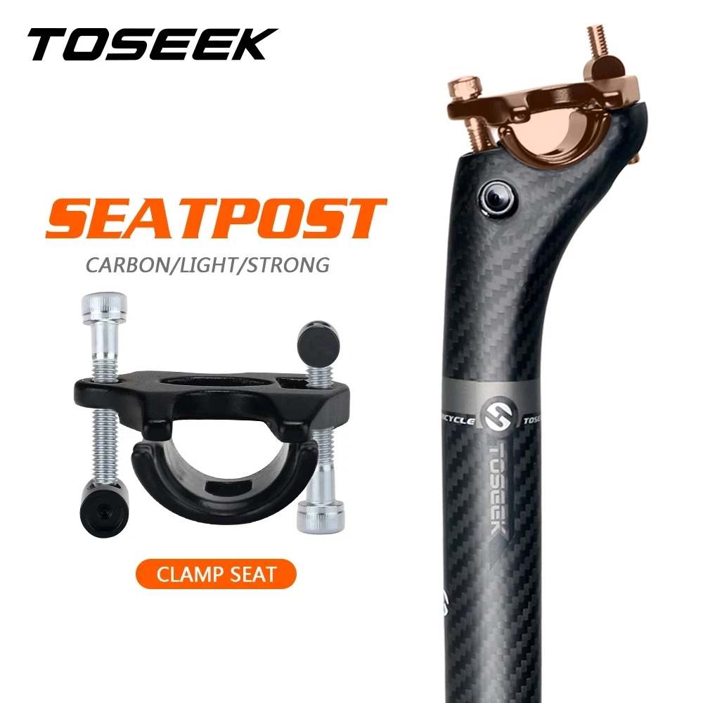 TOSEEK Seatpost carbon 3K Weave Matt 20mm Offset Seat post 27.2/30.8/31.6mm x350/400mm Mtb Telescopic Seatpost dropper post